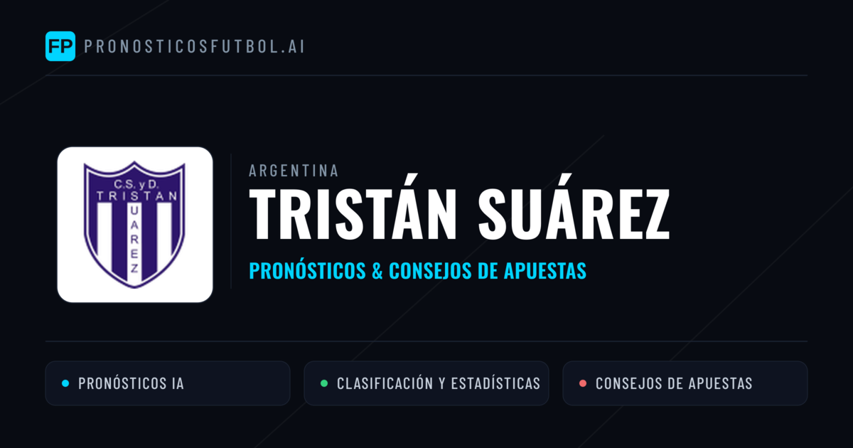 Tristán Suárez Pronósticos y estadísticas