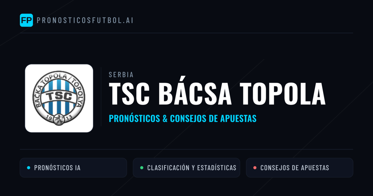 TSC Bácsa Topola Pronósticos y estadísticas