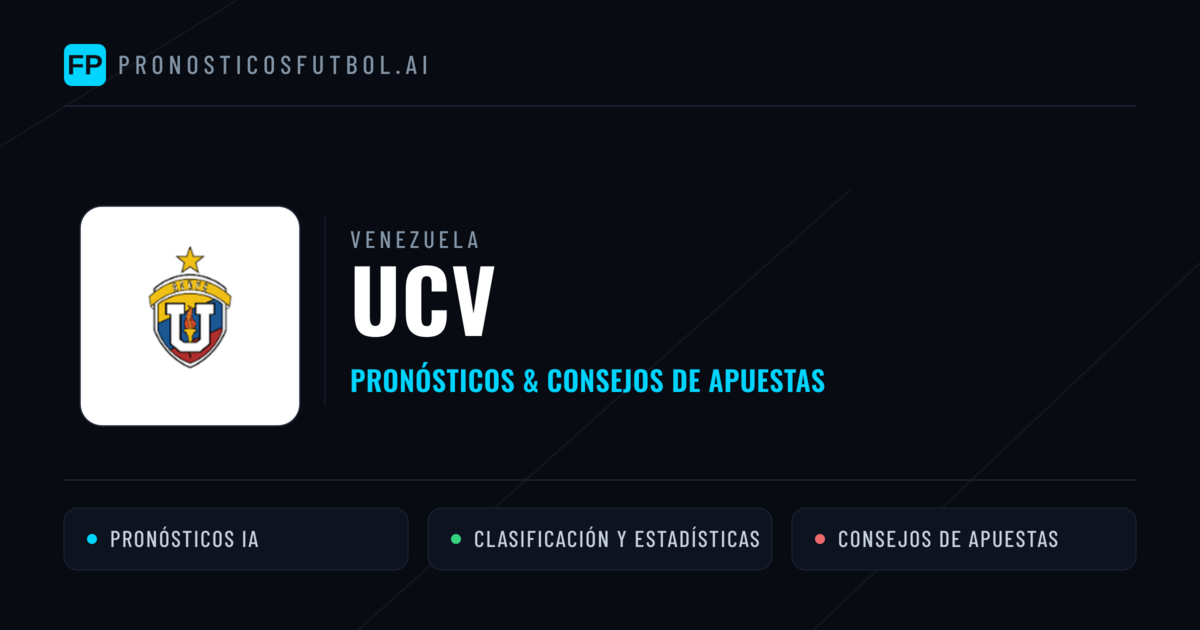 UCV Pronósticos y estadísticas