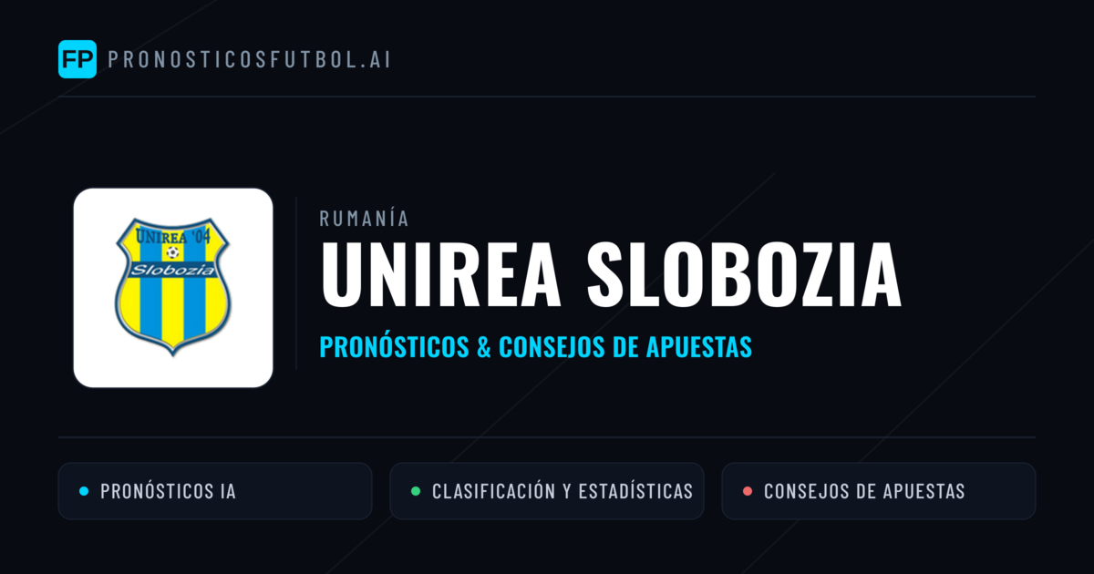 Unirea Slobozia Pronósticos y estadísticas