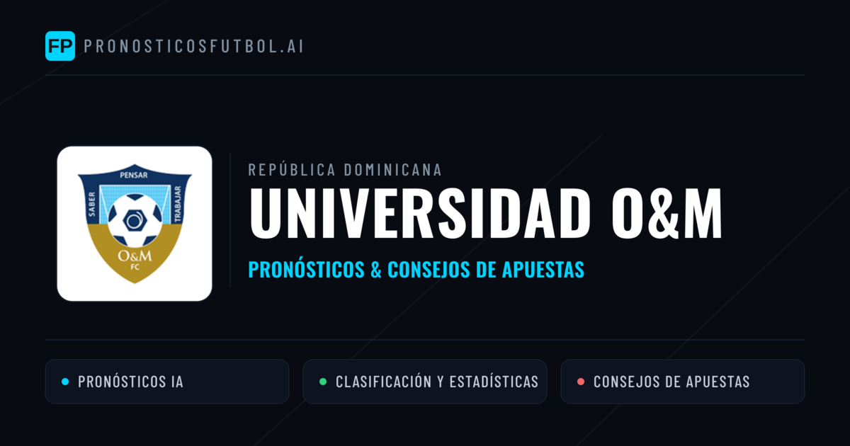 Universidad O&M Pronósticos y estadísticas