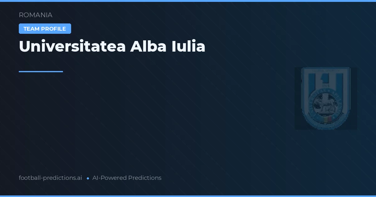 Universitatea Alba Iulia Pronósticos y estadísticas