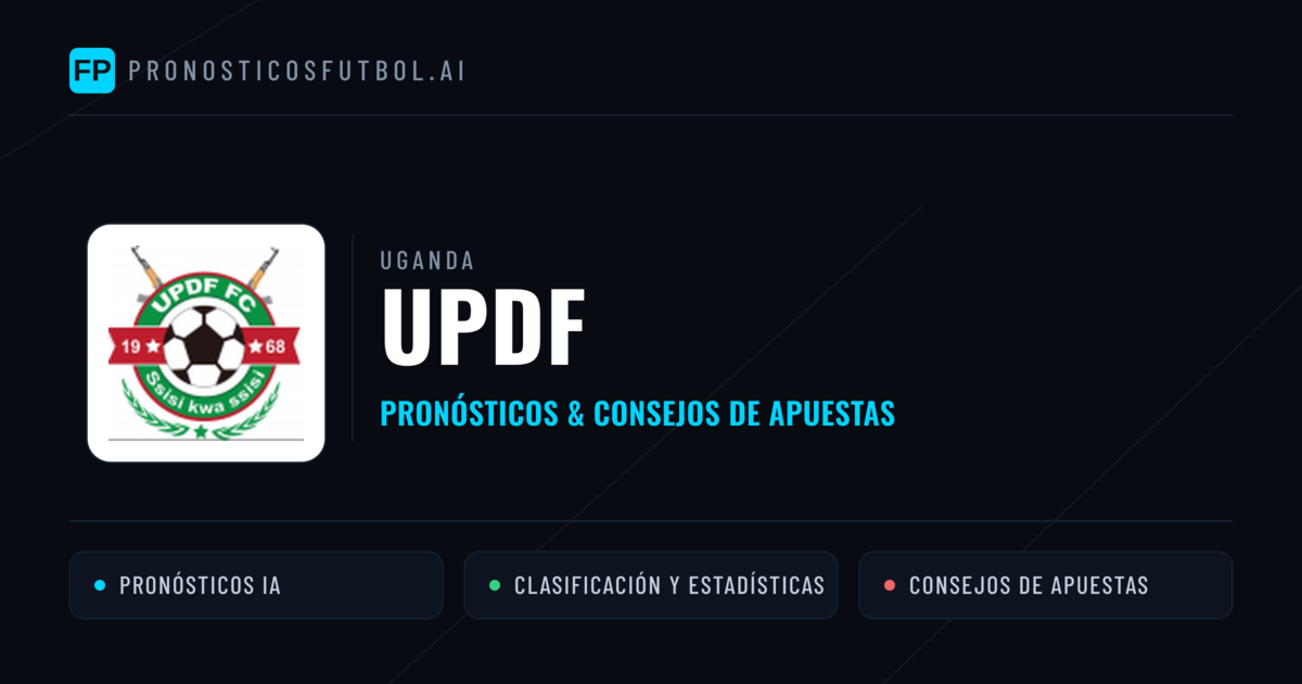 UPDF Pronósticos y estadísticas