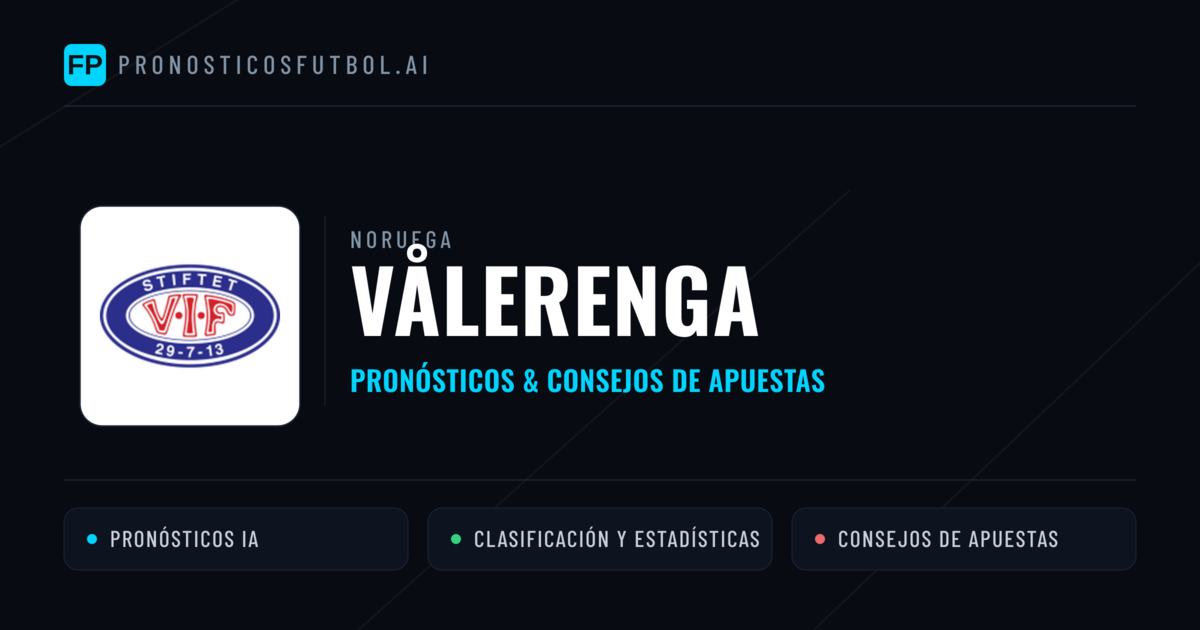 Vålerenga Pronósticos y estadísticas