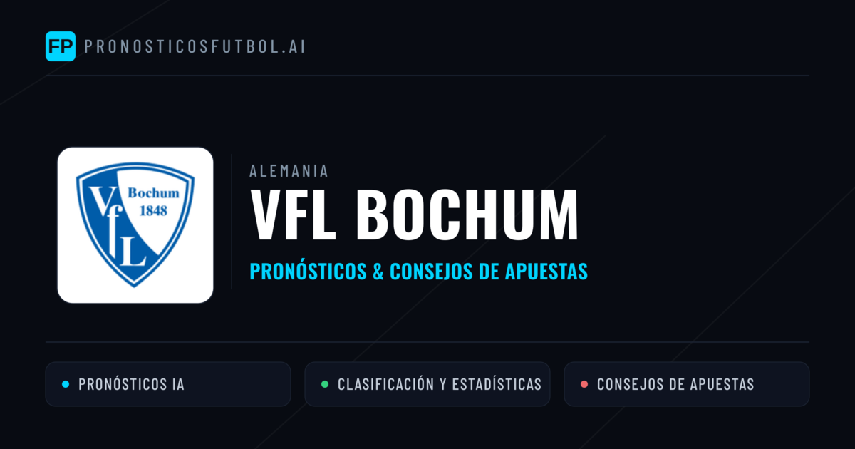 VfL Bochum Pronósticos y estadísticas