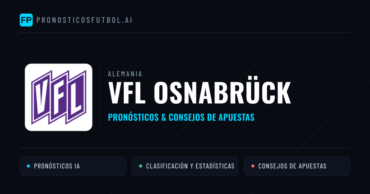VfL Osnabrück Pronósticos y estadísticas