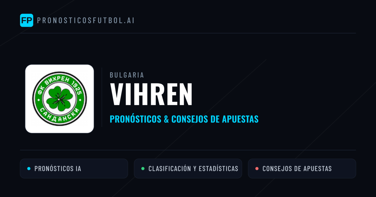 Vihren Pronósticos y estadísticas
