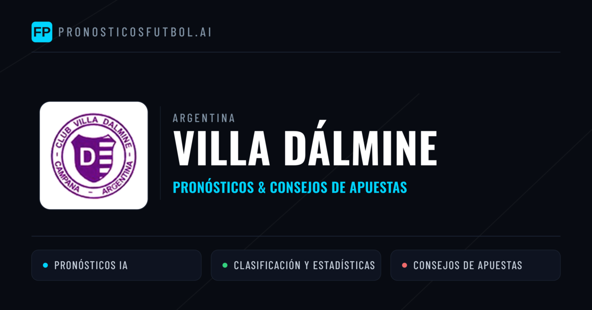 Villa Dálmine Pronósticos y estadísticas