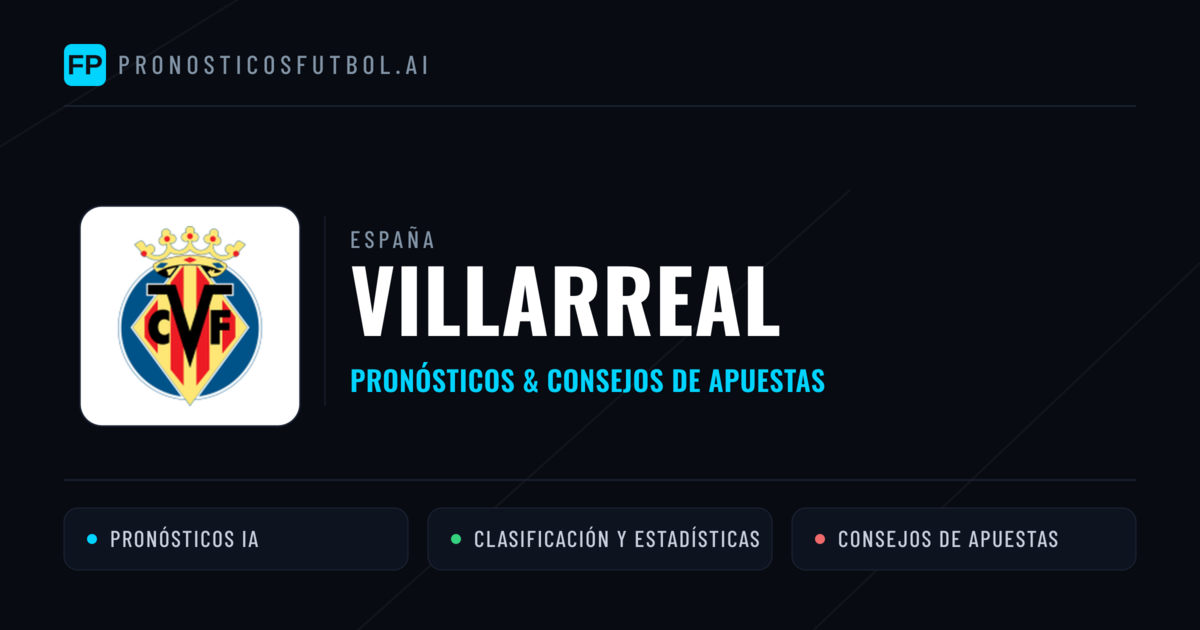 Villarreal Pronósticos y estadísticas