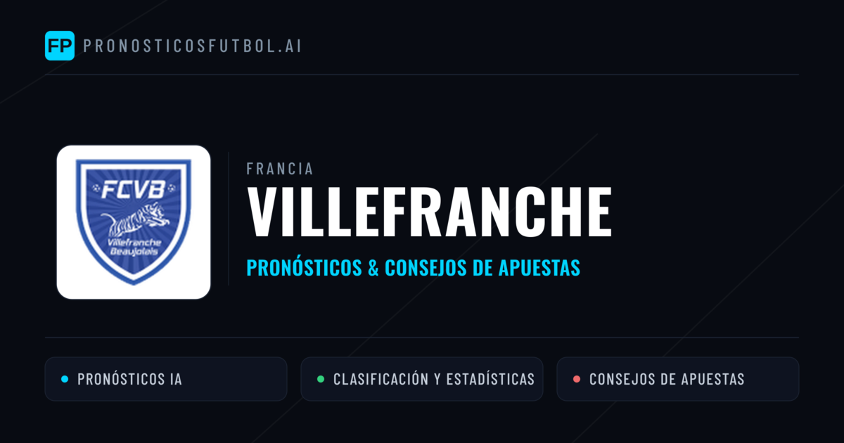 Villefranche Pronósticos y estadísticas