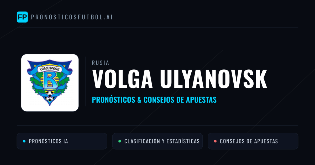 Volga Ulyanovsk Pronósticos y estadísticas