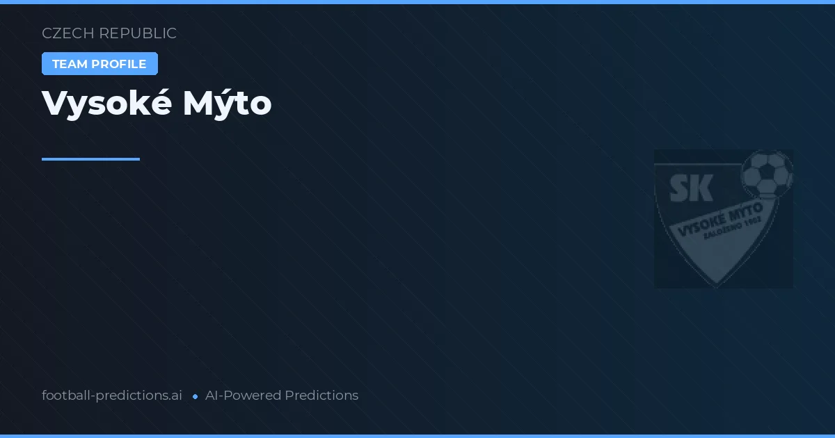 Vysoké Mýto Pronósticos y estadísticas