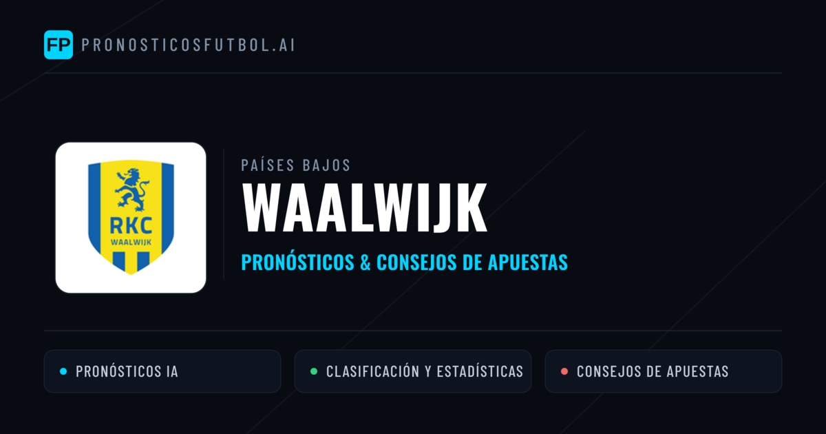Waalwijk Pronósticos y estadísticas