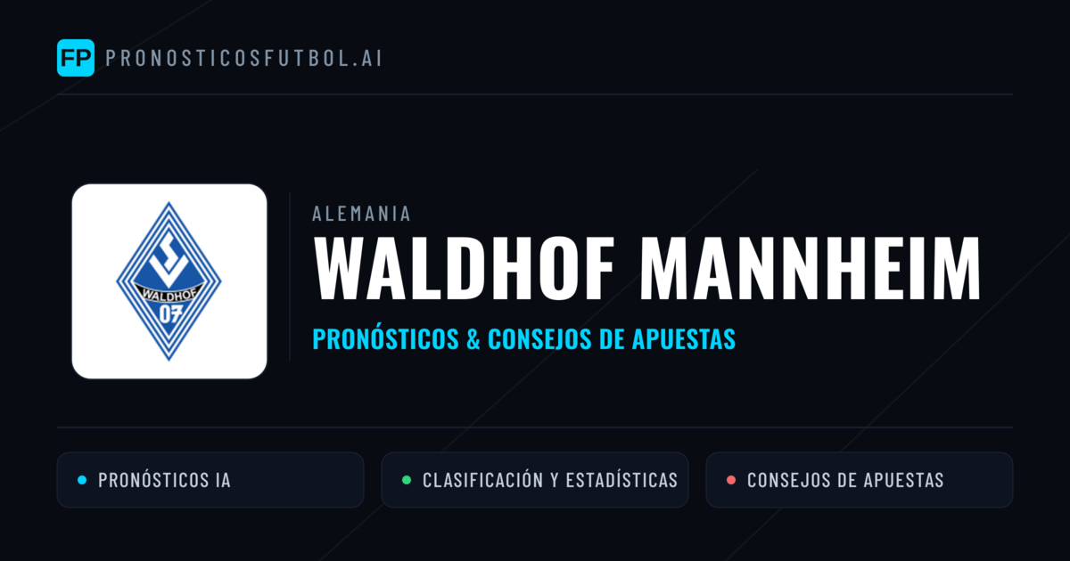 Waldhof Mannheim Pronósticos y estadísticas