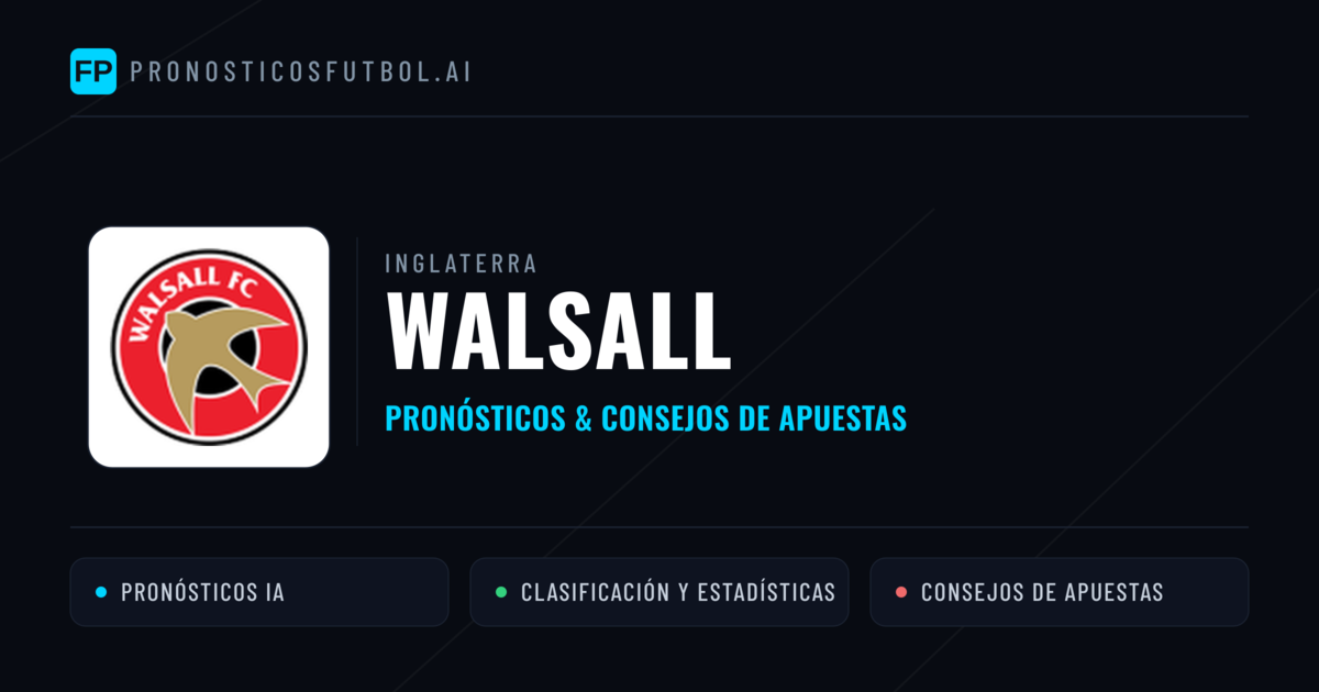 Walsall Pronósticos y estadísticas