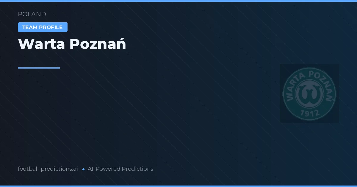 Warta Poznań Pronósticos y estadísticas