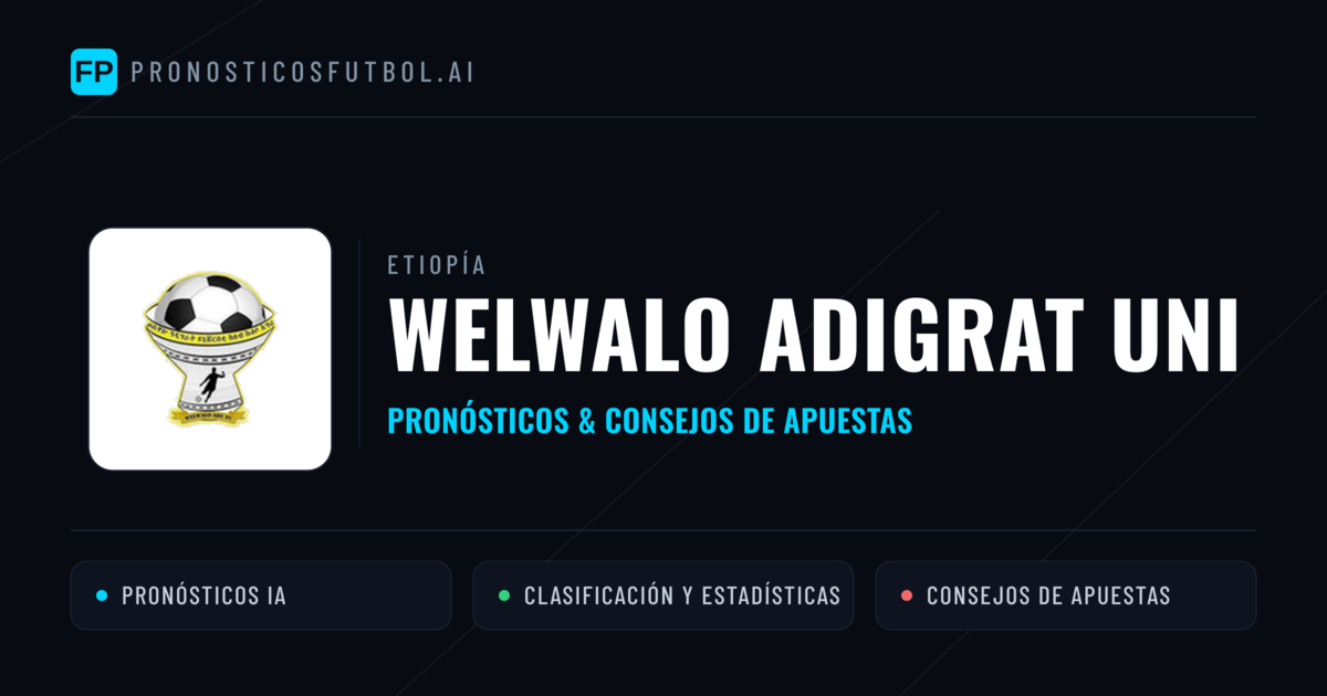 Welwalo Adigrat Uni Pronósticos y estadísticas