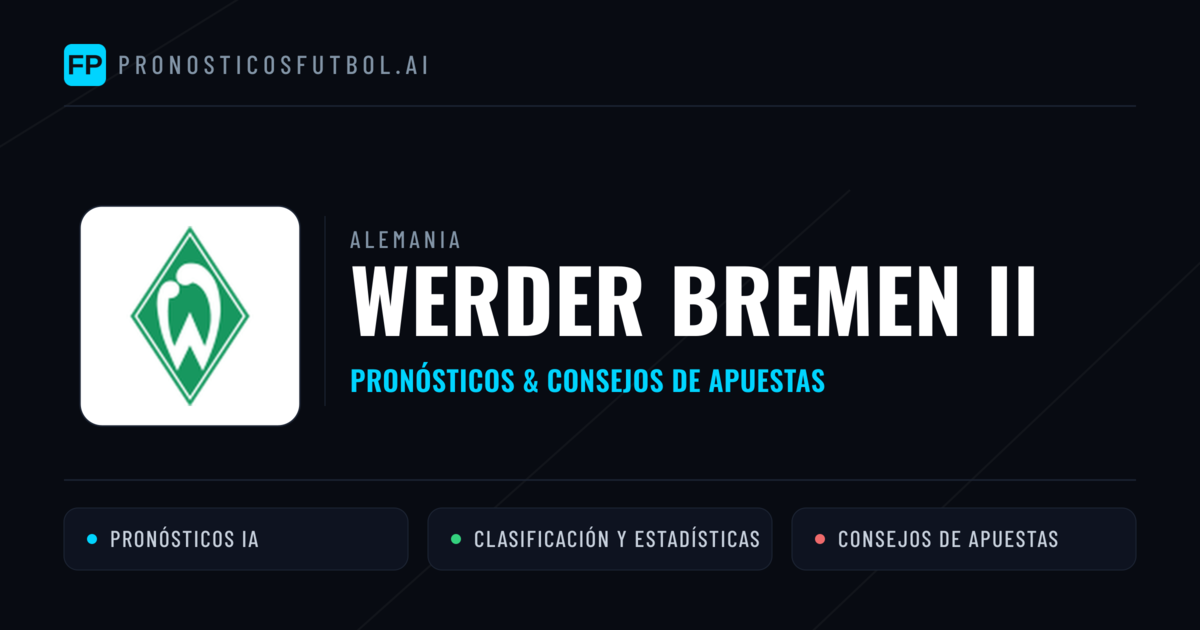 Werder Bremen II Pronósticos y estadísticas
