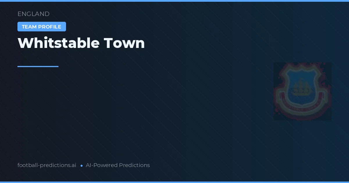 Whitstable Town Pronósticos y estadísticas