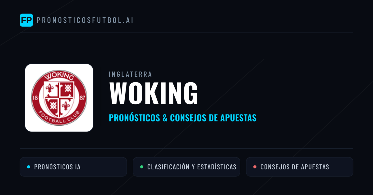 Woking Pronósticos y estadísticas