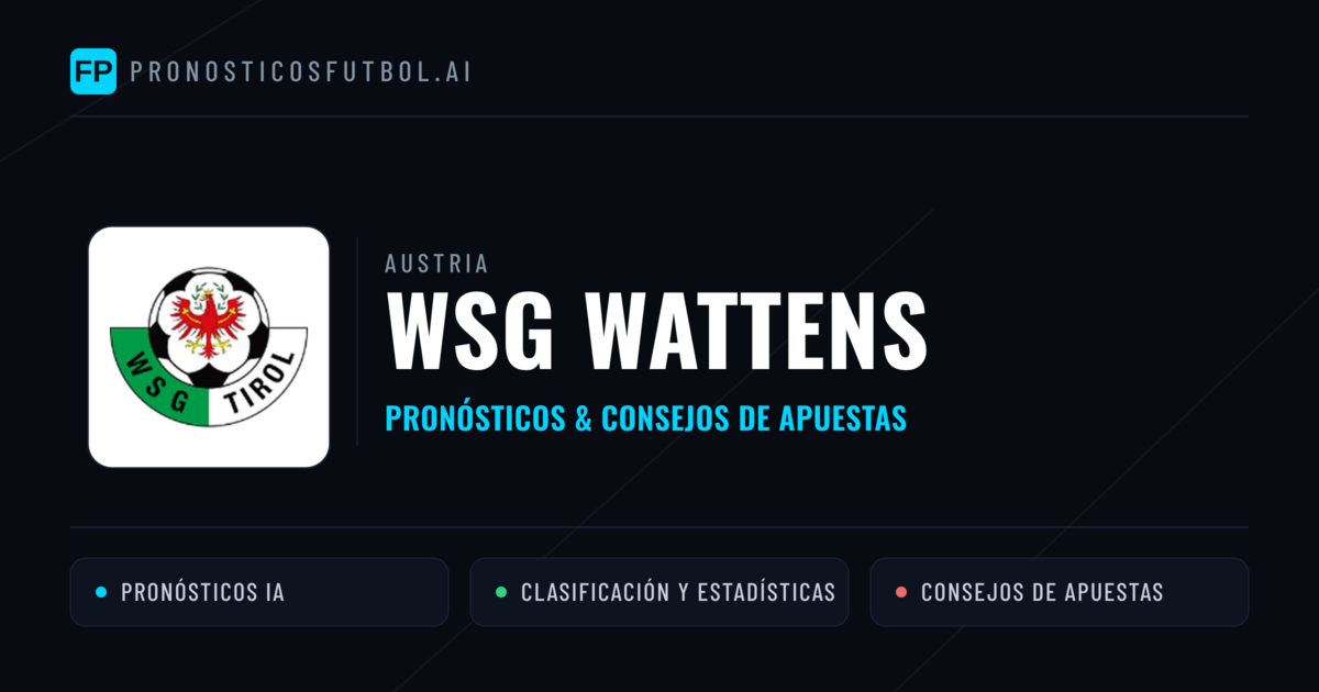 WSG Wattens Pronósticos y estadísticas