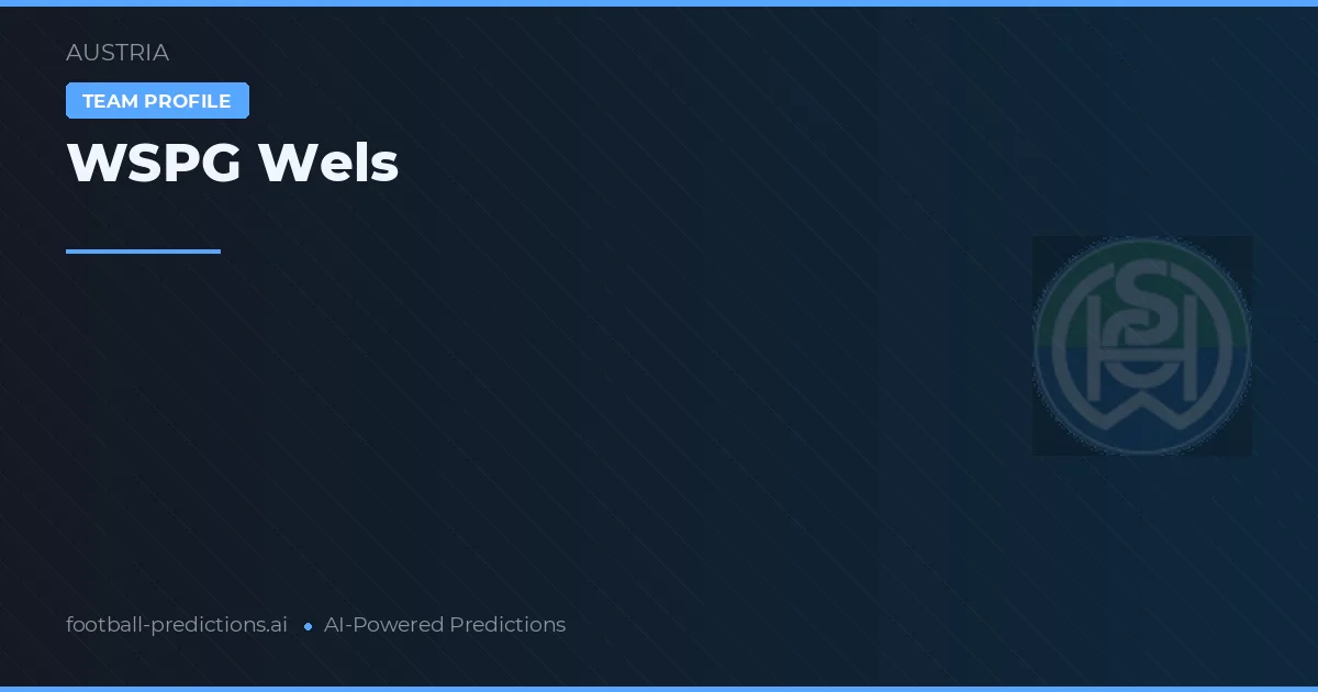 WSPG Wels Pronósticos y estadísticas