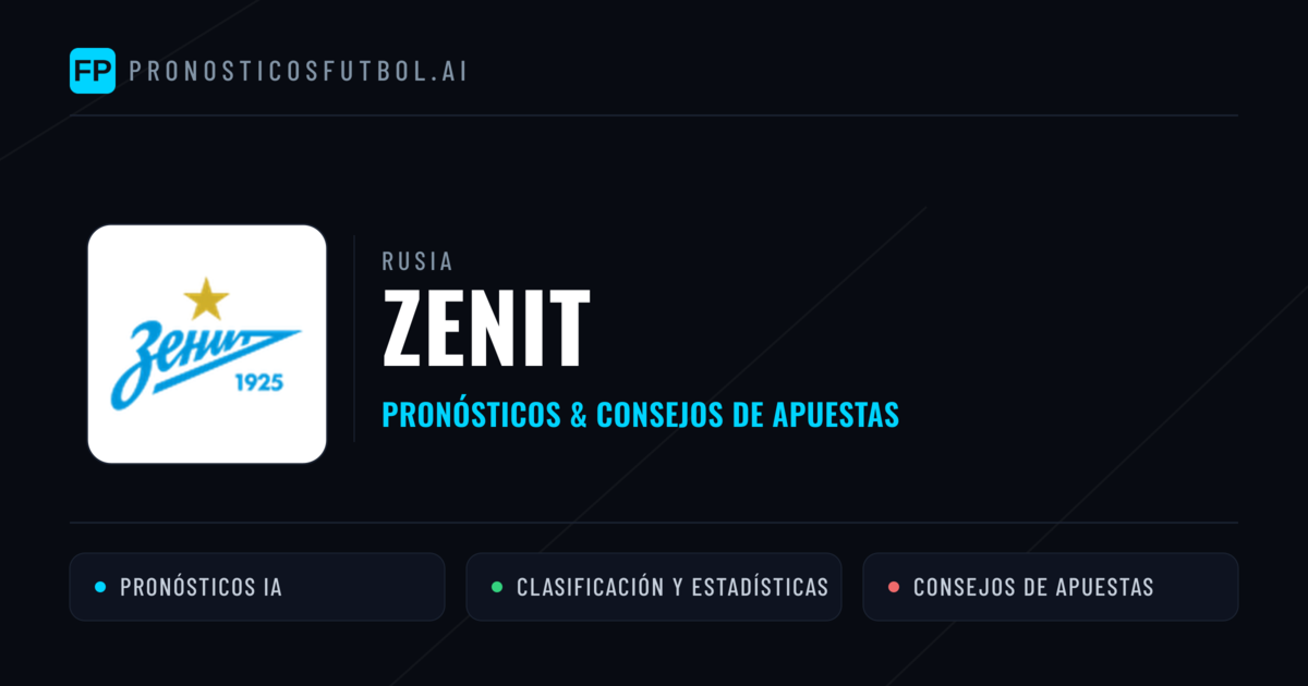 Zenit Pronósticos y estadísticas