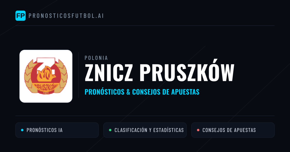 Znicz Pruszków Pronósticos y estadísticas