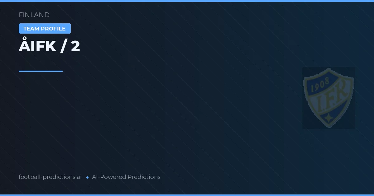 ÅIFK / 2 Pronósticos y estadísticas